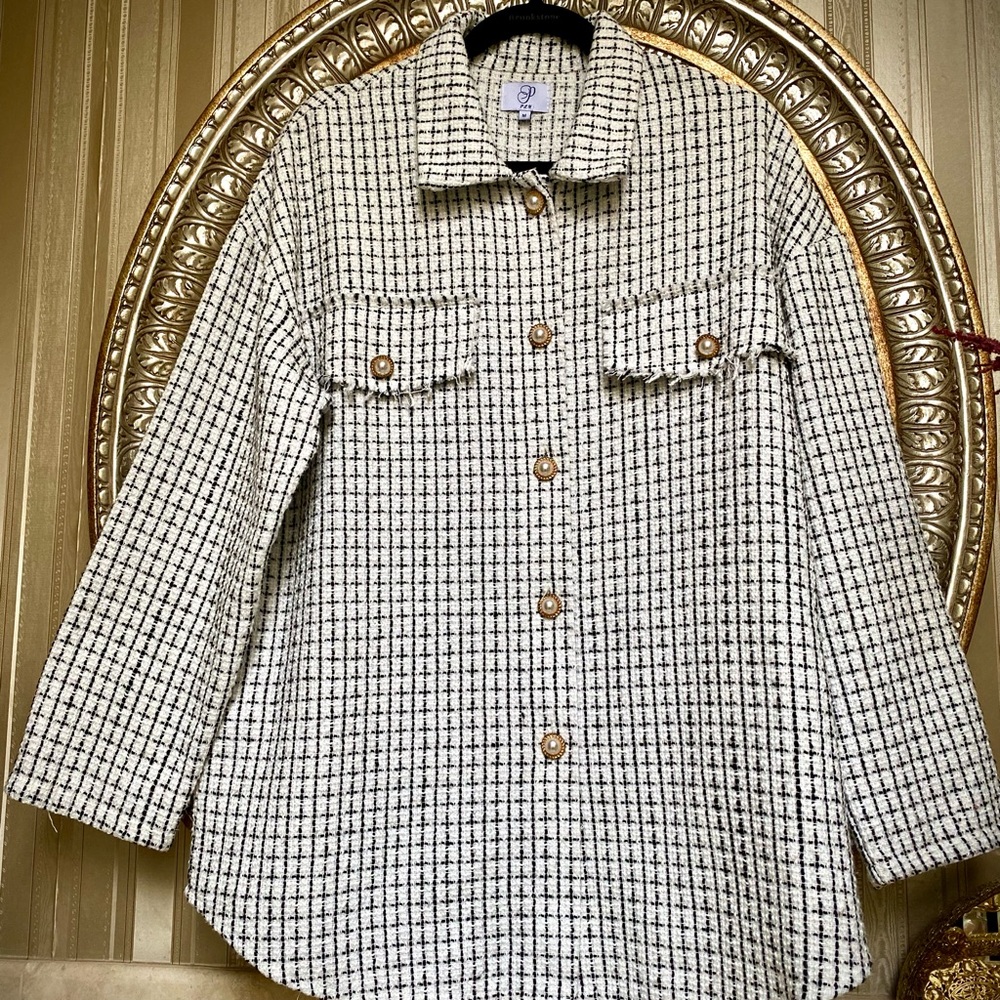 Tweed Shacket size M - Picture 3 of 5